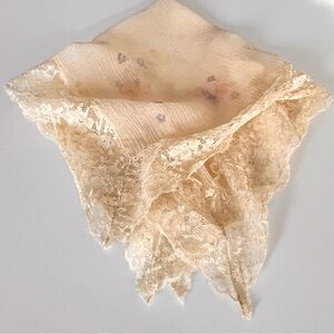 Antique Victorian silk and lace lady’s handkerchief
